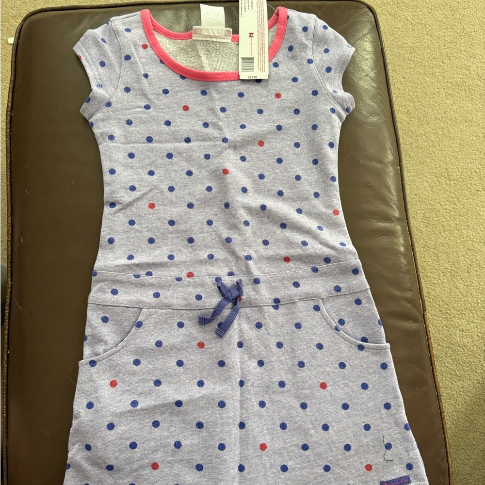 American Girl Casual Polka Dot Dress - Purple and Pink
